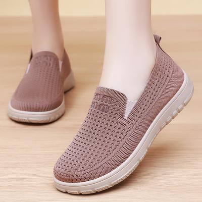 Shoes Women's Summer Breathable Soft Sole Is Not Tired, Single Shoes One Pedal Mother Shoes Thick Sole Casual Old Beijing Cloth Shoes Women
