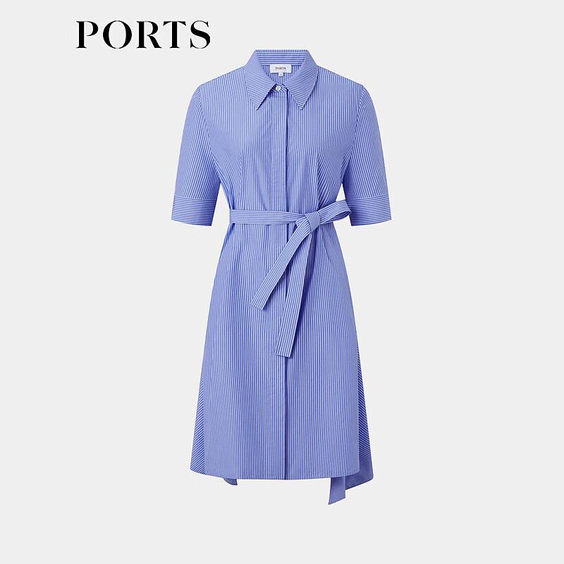 Ports Women's Striped Cotton Shirt Dress