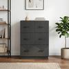Drawer Cabinet Black 66 x 34.5 x 87 cm Particleboard