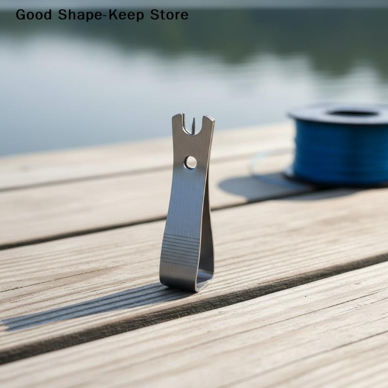 dailyStainless Steel Fishing Line Nipper 2-in-1 Multi-Functional Wire Clipper with Lanyard Sharp Cutter for Outdoor Angling