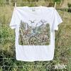Vintage Dinosaurier Landschaft Grafik T-Shirt, Jura Ära T-Rex Shirt, Prähistorisch Na