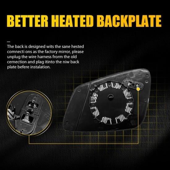 Passenger Side Mirror Glass Heated Fit BMW 320i 328d 328i 330i 428i 435i 440i EA