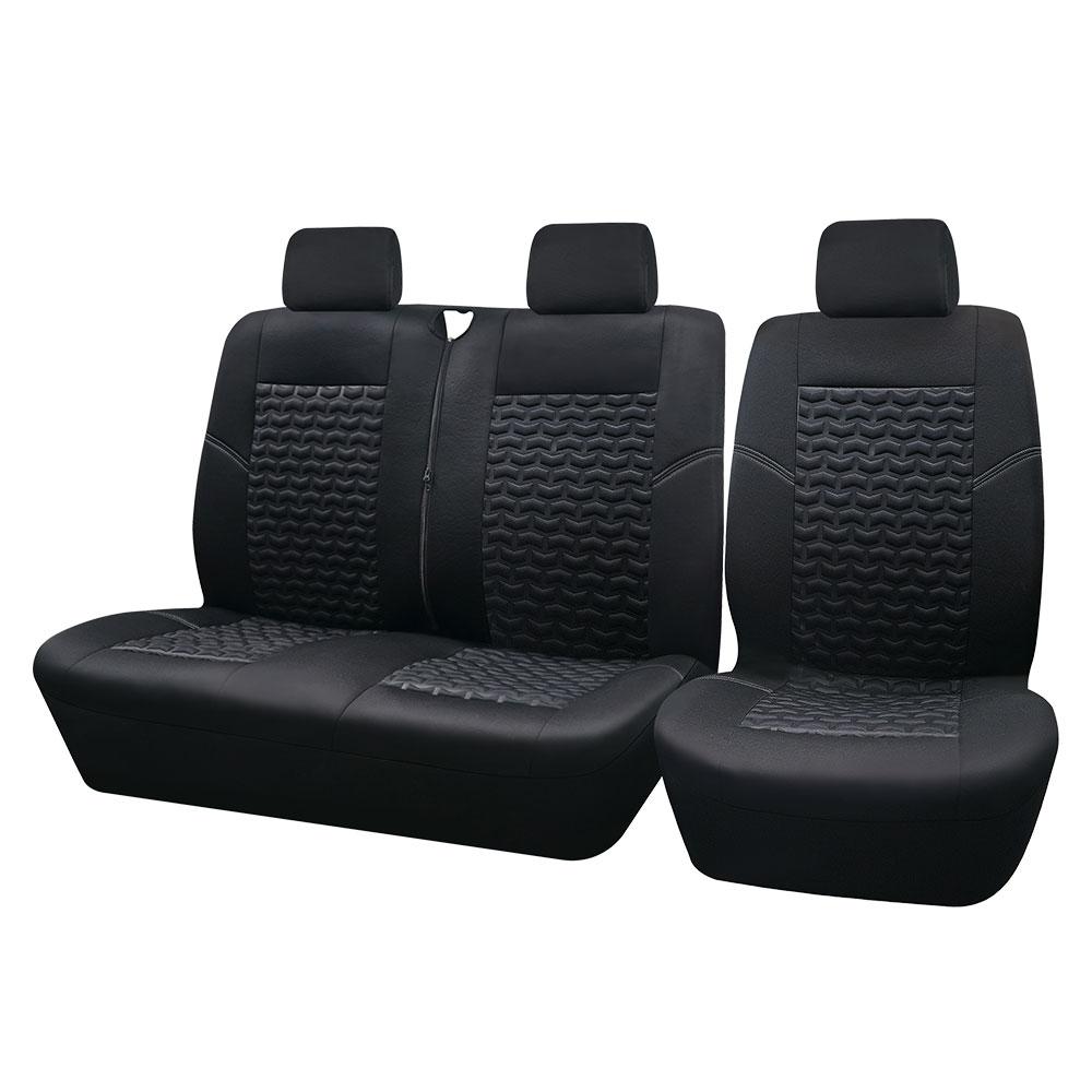 TQ013-2+1 Universal 4mm Sponge Seat Covers Fit For Most Van Truck For Mk6 Transit For Ford Transit For Fiat Ducato For Citroen Relay