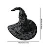 Large Wide Brim Ripped Tattered Witch Hat Tall Pointed Cone Top Pointed Mage Hat  Halloween Party