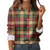 Women's Shirt Blouse Christmas Print Button Long Sleeve Casual Basic Shirt Collar Regular Top