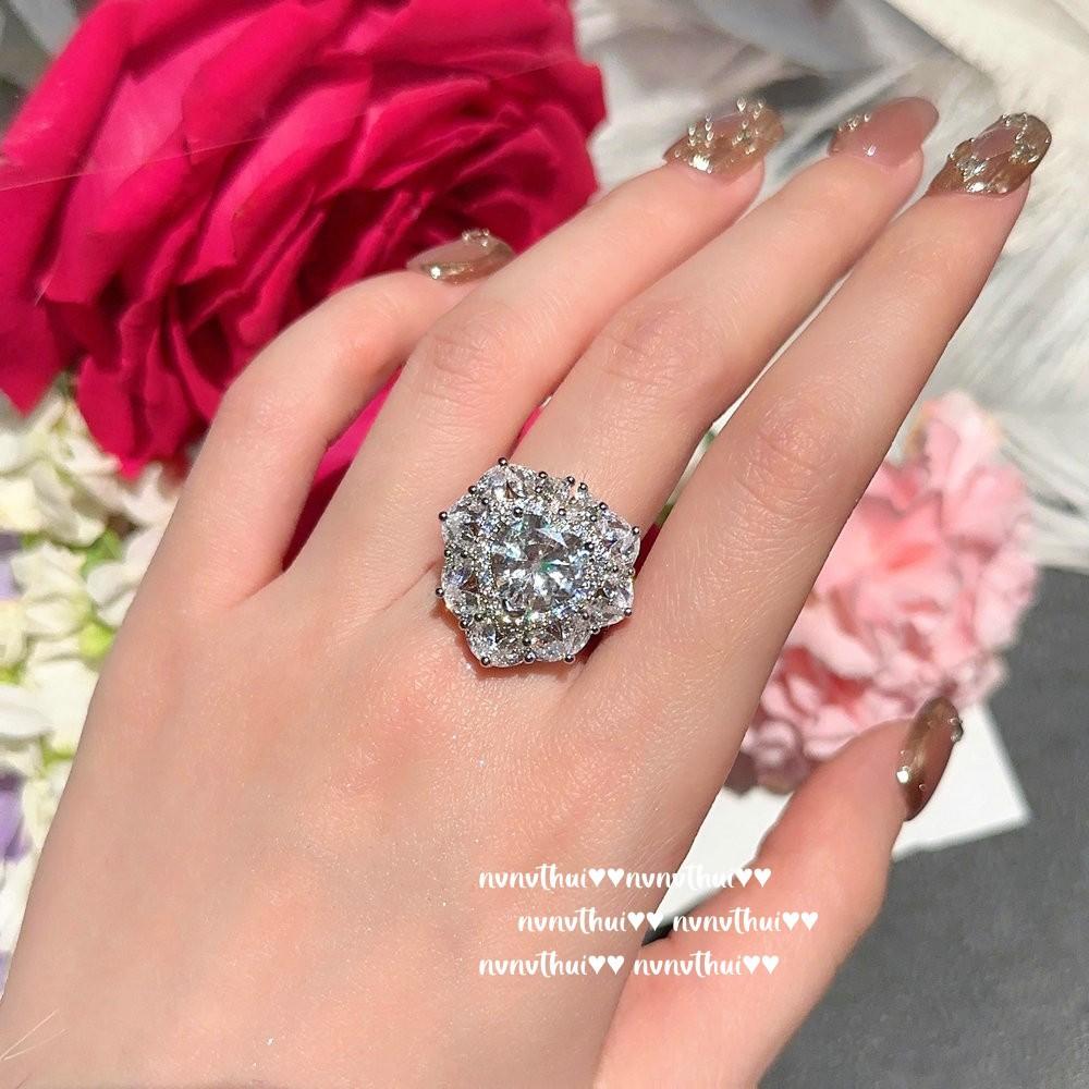 Yuji Colorful Love Gemstone Necklace, Papalacha, Plated 18K Gold, Peach Heart Large Carat Zircon Ring Combination
