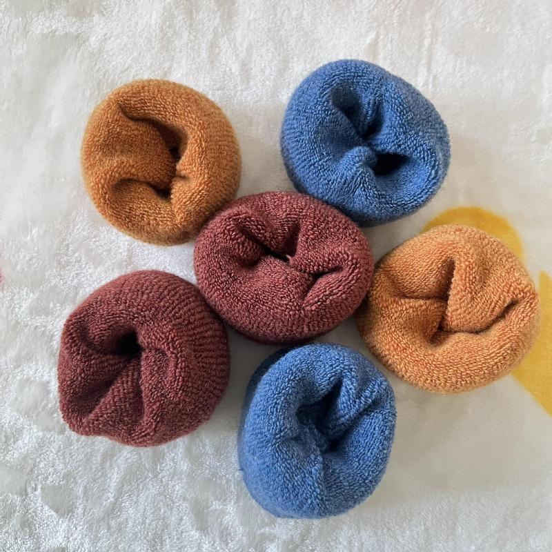 Winter Padded Thick Warm Socks - Wool Pure Color, Men's and Women's Mid-calf Socks, Simple Cable Knit Floor Socks