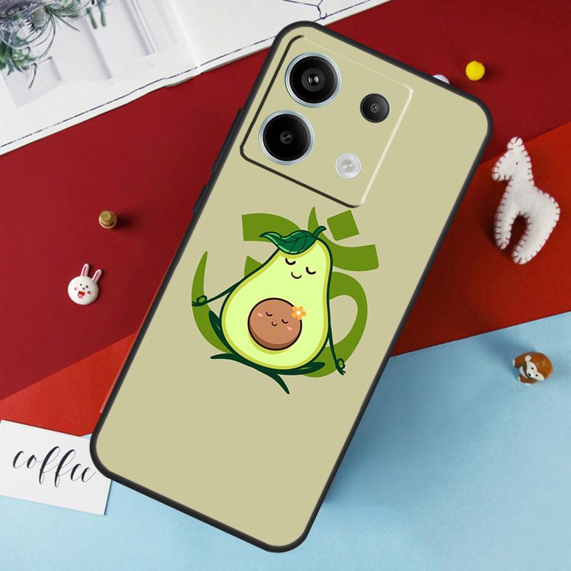 Avocado Yoga Lustiges Muster Hülle Für Xiaomi Redmi Note 14 Pro 13 12 11 10 15 Pro Plus Redmi 15 14C 10C 12C 13C 15C Abdeckung