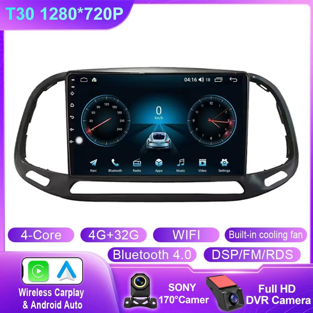 Android 14 For Fiat Doblo 2015 2016 2017 2018 2019 2020 GPS Car Radio Multimedia Video Player Stereo Navigation 4G Wifi Camera