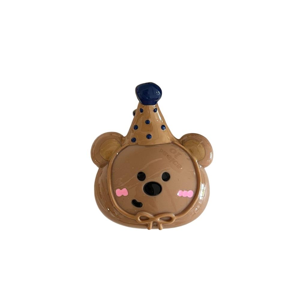 Hairpin Cartoon Hair Claw Acrylic Plastic Grab Clip Cute Bear Hair Clip  Vacation