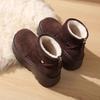 Thick-soled Heightening Snow Boots Women's 2025 New Winter Plush Warm Fluffy Short Boots Fashionable Ugly and Cute Big-headed Cotton Shoes