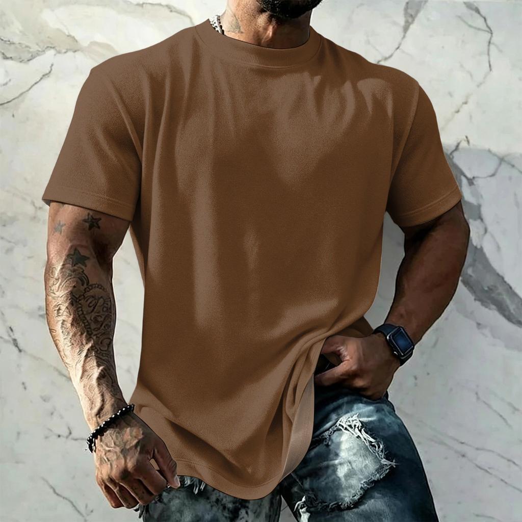 Men's Vintage Short Sleeve T Shirt Loose Fit Breathable Summer Sports Streetwear Casual Everyday Basic Top