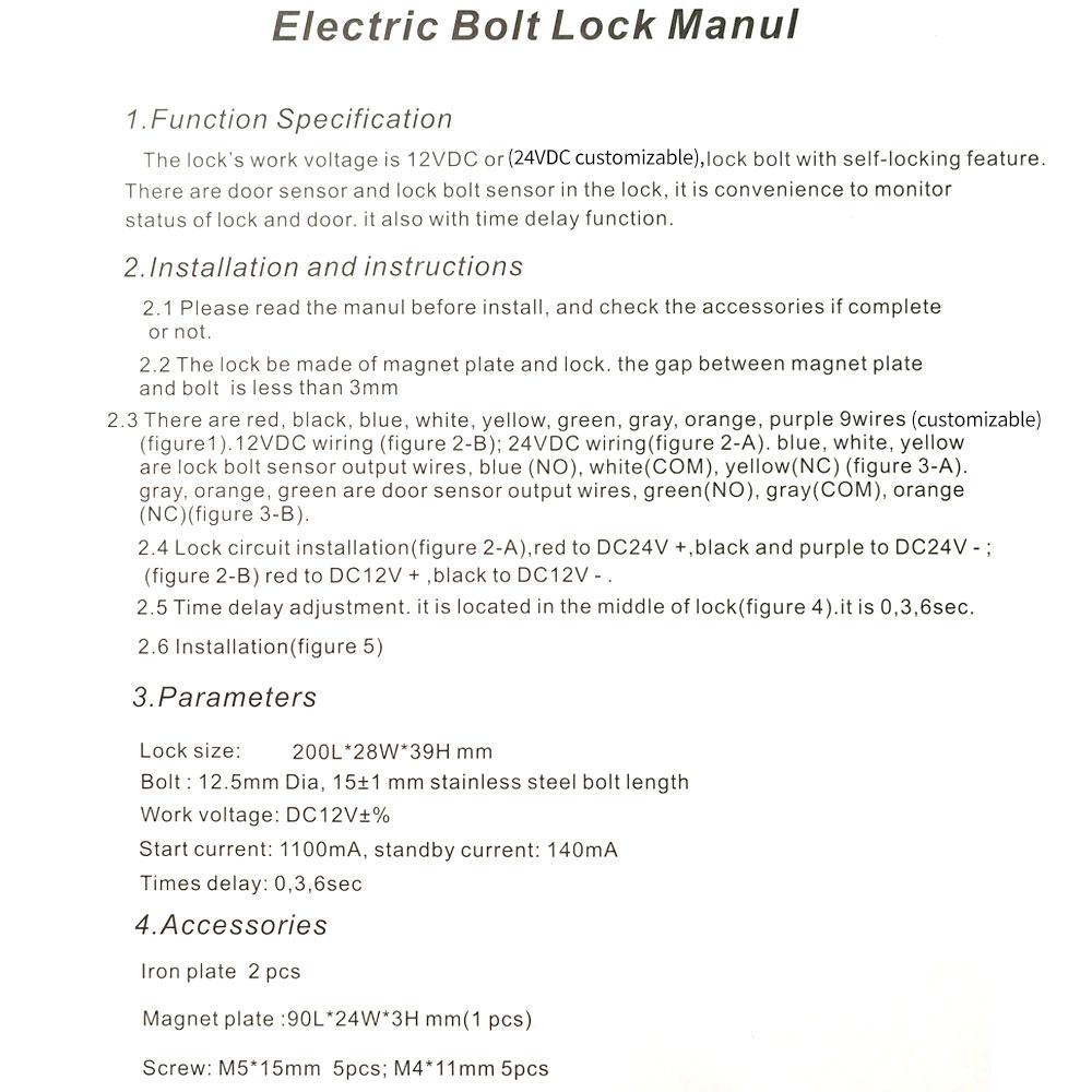 DC12V Electric Lock Magnetic NC/NO Output with Timer Mortise Door Lock Fail Safe fail Secure Bolt Mortise Door Lock