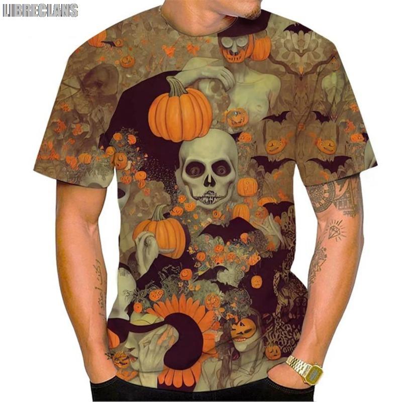Nouveau T-shirt Homme Impression Nonne 3D Décontracté Col Rond Léger et Respirant Court