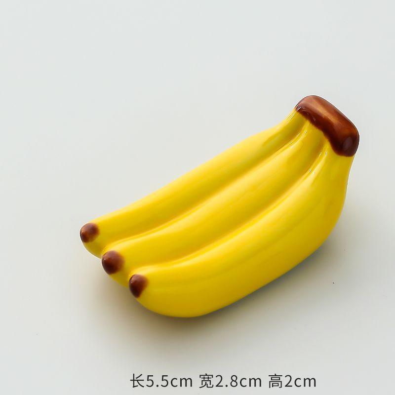 Japanese Style Cute Cartoon Fruit Ceramic Household Chopstick Rack Tableware Storage Rack Dining Table Decor Kitchen Accessories