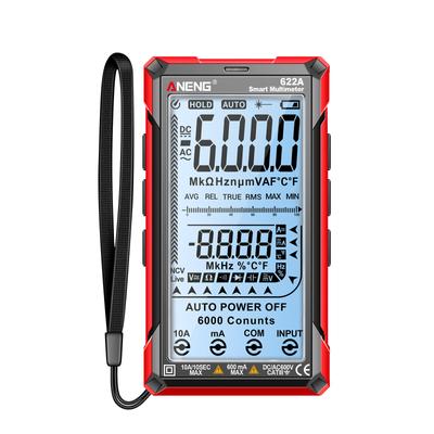 Tester multimetro digitale ANENG Smart Touch Gamma automatica 6000 conteggi Ricaricabile anti-combustione Ohm