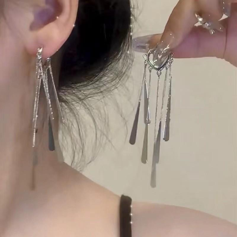 

Роскошные серьги с длинными кисточками, серьги с персонализацией One Size серебряный