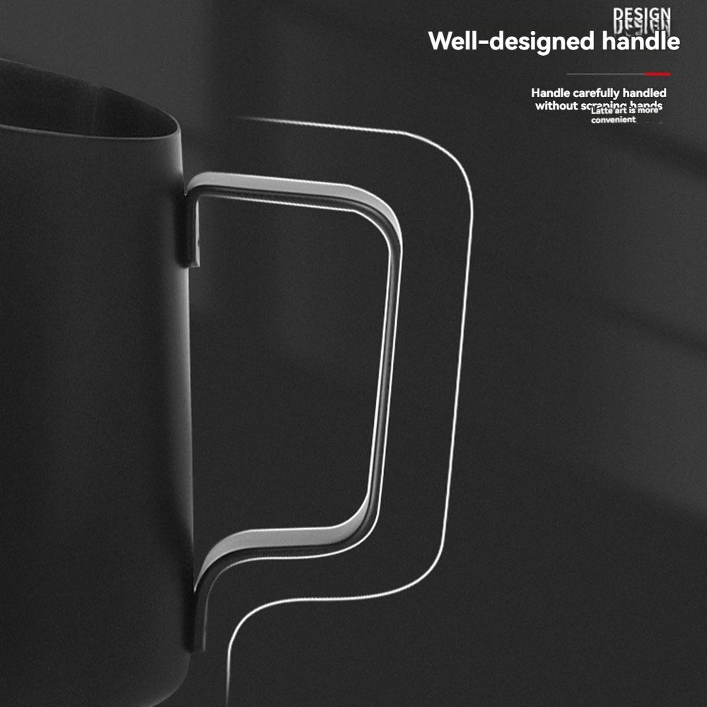 1pc Eagle-beak scale latte cup, home use stainless steel manual coffee milk frothing cup, hand-pour fancy milk foam cup