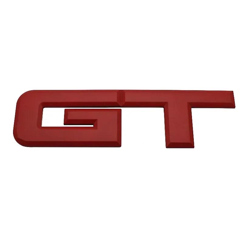 3D Metal Car Rear Boot Trunk Emblem Badge Sticker Decals for Mustang GT Accessories красный