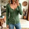 MGHR Women's Fashion Casual Autumn Winter Long Sleeve U-Neck Blouses & Shirts