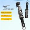 Four-in-One Fast Charging Keychain Cable with Digital Display for Huawei and Apple Devices