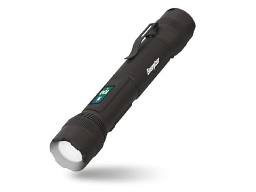 

Energizer LED Handheld Flashlight, USB Rechargeable, with Digital Indicator (Maximum Brightness 1000 Lumens/Maximum Run Time 30 Hours), Black, BGHHL8