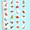 Dinosaur Cartoon Reward Stickers for Kids - Encouraging Adhesive Labels with Animal Patterns for Kindergarten