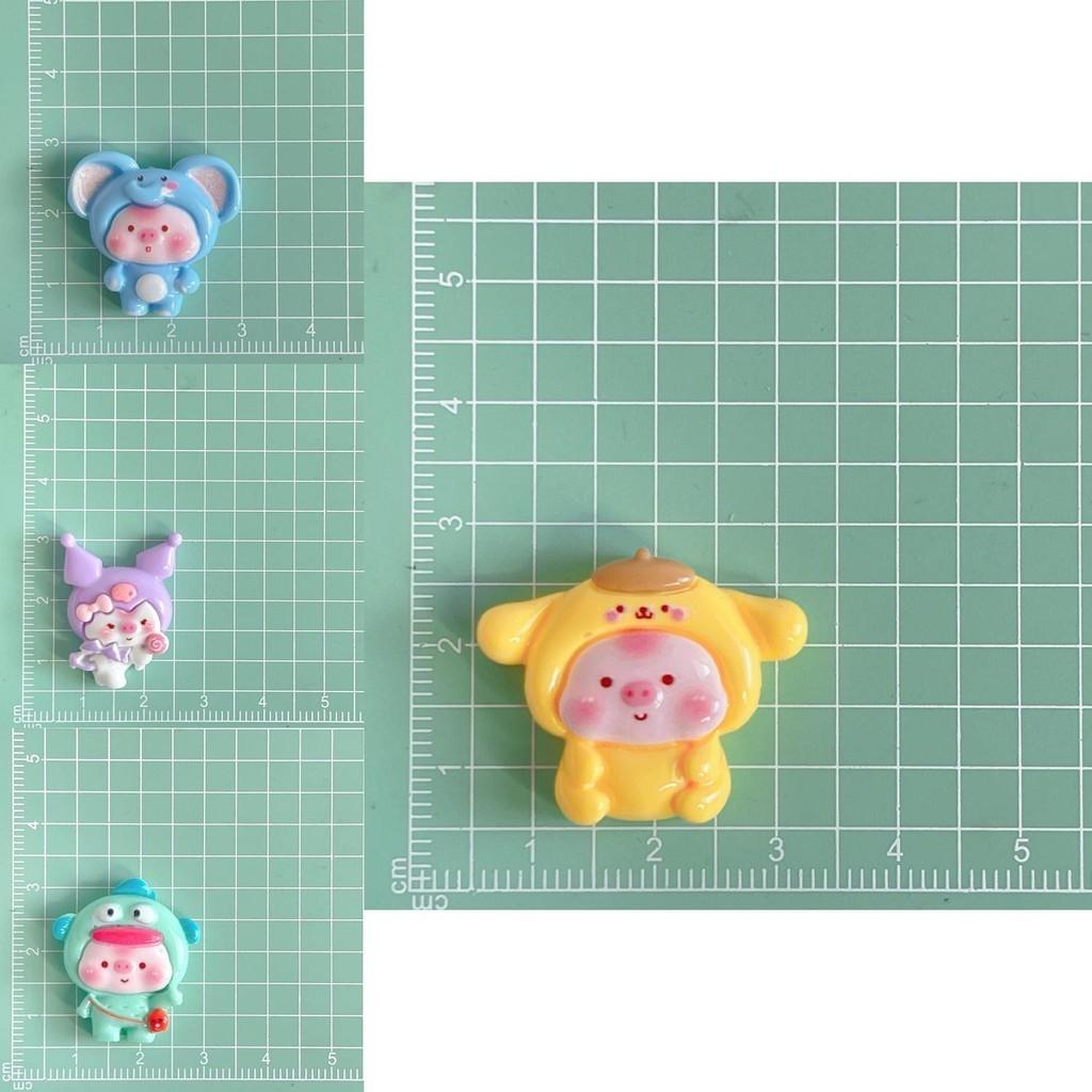 Cute Cartoon Pig Resin Accessories For Diy Phone Cases And Hair Accessories Cream Glue