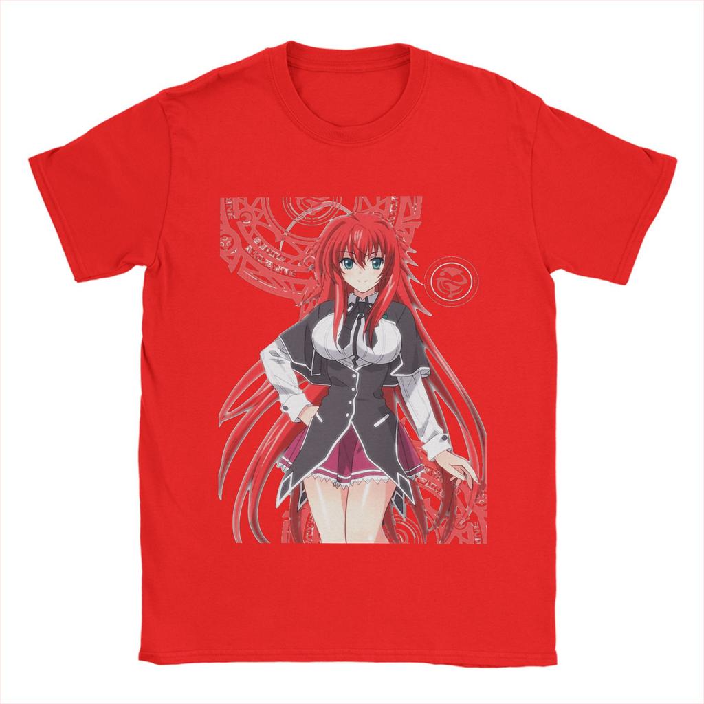 Rias Gremory T Shirt Beach High School DxD  100 Cotton T-Shirts For Men's Hip Hop Casual Tee Shirt Short Sleeve Y2K Fun Top Tees