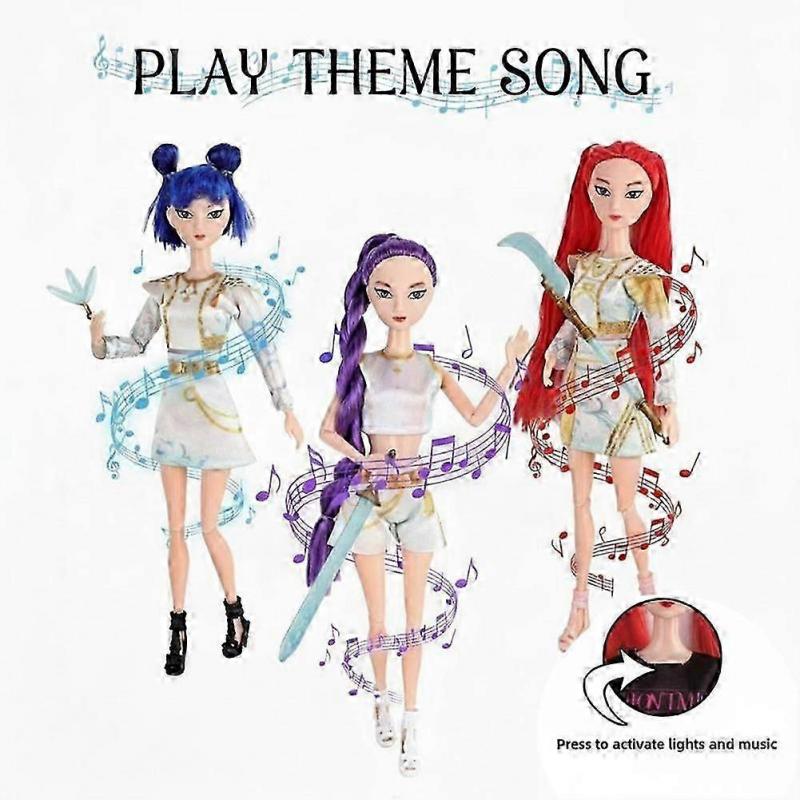 3x panenka Sining Girls - Sběratelské vinylové panenky, Dárek k narozeninám, Vánocům pro děti, Fanoušky.