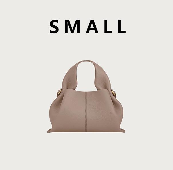 Pol Cloud Genuine Leather Luxury Retro French-Style Dumpling Handbag
