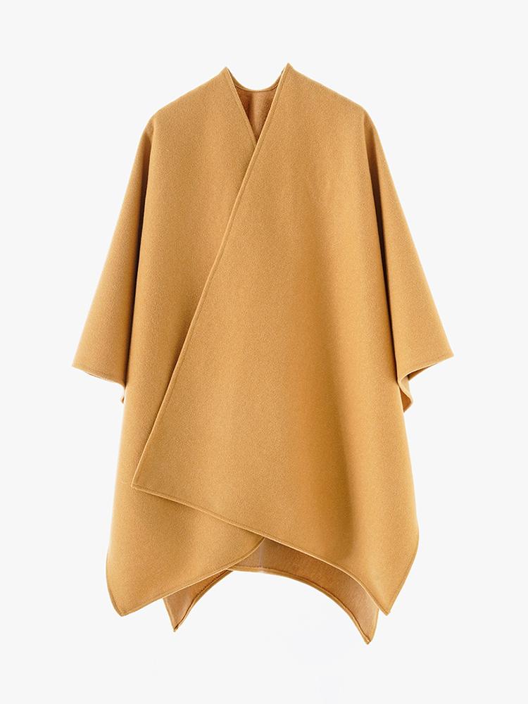 Elegante Signora Semplice Lana Donna Sciarpa Liscia Poncho Invernale Caldo Donna Mantello Per Donna Pashmina Spesso Coperta Sciarpa Cappotto Moda Nuovo
