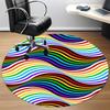 1pc Colorful Waves Office Round Rug, Non-slip, Soft and Durable Office Rug for Interior Decoration, Perfect for Office, Beautiful Decoration yy2603230