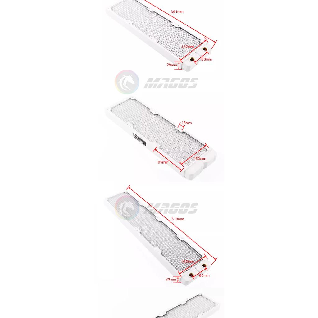 FREEZEMOD G1/4'' 29mm Thick Copper Radiator 120/240/360/480mm PC Water Cooling Rad. Row Heat Sink Cooler for 120mm Fan
