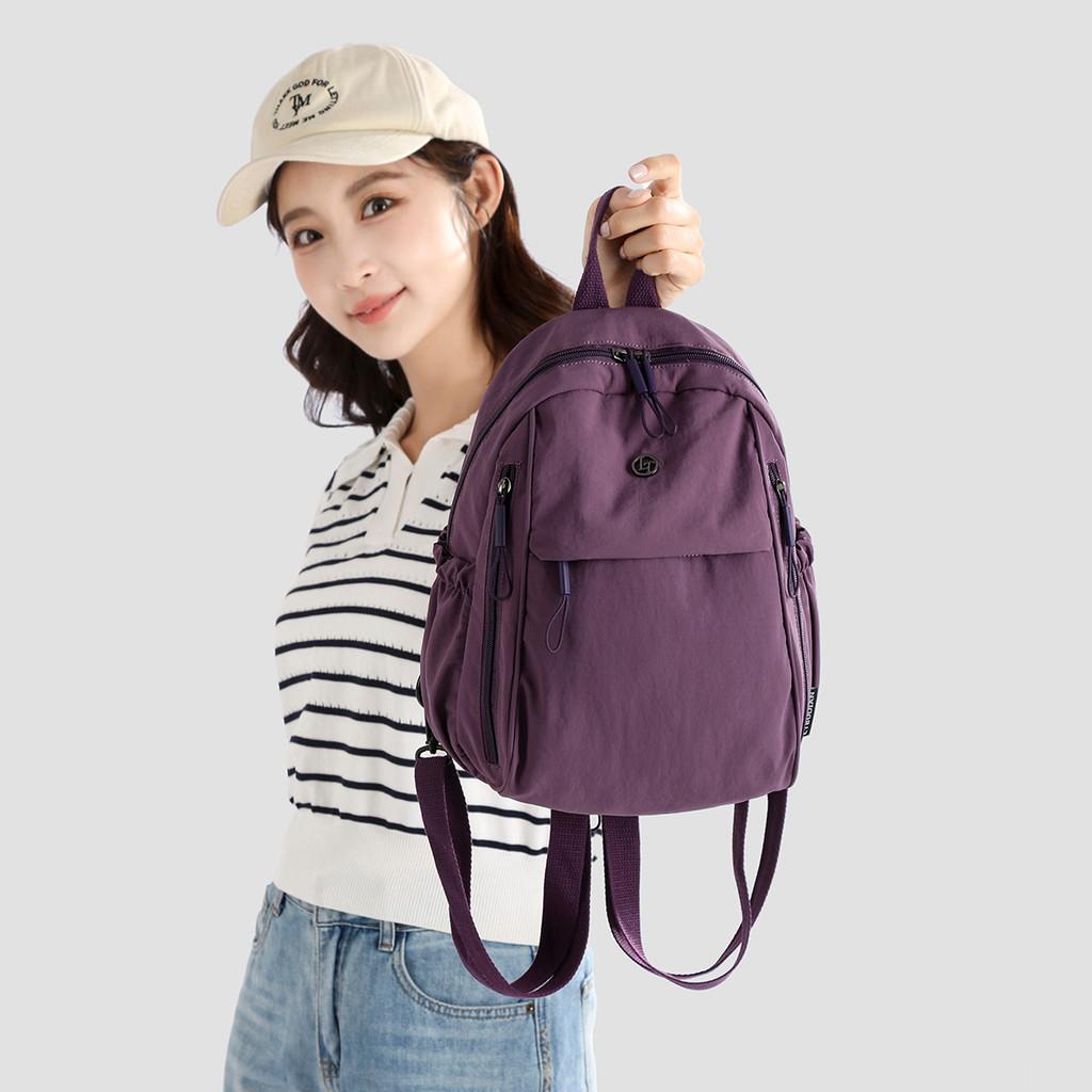 University Nylon Casual Backpack Large Capacity Travel Bag For Female Students