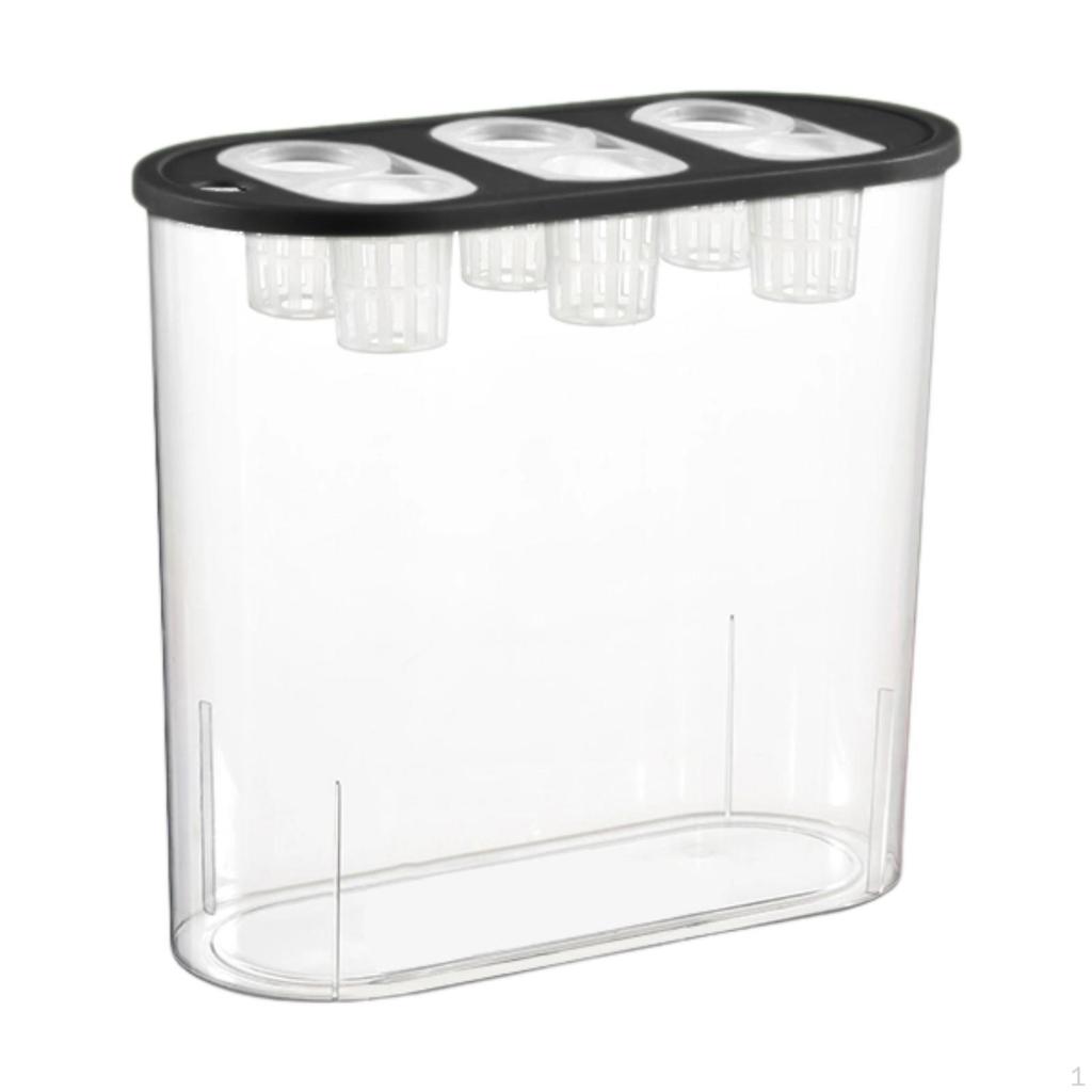 Grower Box, Hydroponics Tool, 6 Holes, Powerful, Practical Rectangular Planting Container for Indoor