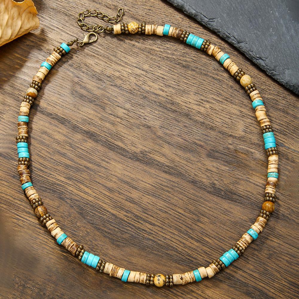 Collana di Guscio di Cocco Fatta a Mano Geometrica Casual Unisex Gioiello Per l'Estate