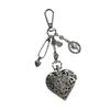 Classical Antique Inspired Key Holder With Decorative Locket And Sturdy Metal Construction Hollow Heart Pendant Keychain