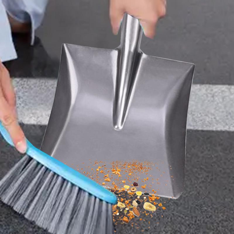 Metal Shovel Long Garden Shovel Heavy Duty Snow Shovel Ergonomic Metal Transfer Shovel Sturdy Multipurpose Flat Shovel For