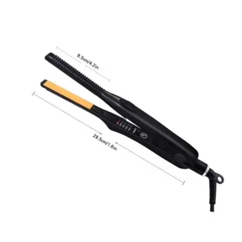 

2 в 1 выпрямитель для волос и щипцы для завивки Мини-утюжок для выпрямления волос Инструменты для укладки Керамические щипцы для завивки волос Гофре-щипцы для завивки EU чёрный