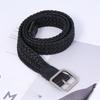 Casual Womens Cotton Linen Woven Belt With Pin Buckle For Daily Wear