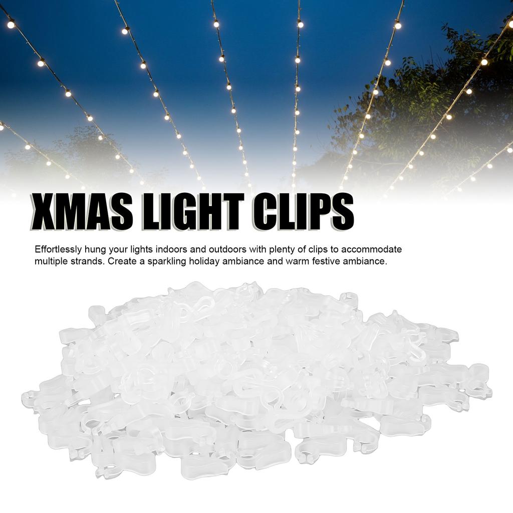 250Pcs Xmas Light Clips Mini for C9 C7 String Lights Hanging for Outside Outdoor Gutter Shingle Roofline House Yard Eaves Holiday Decoration