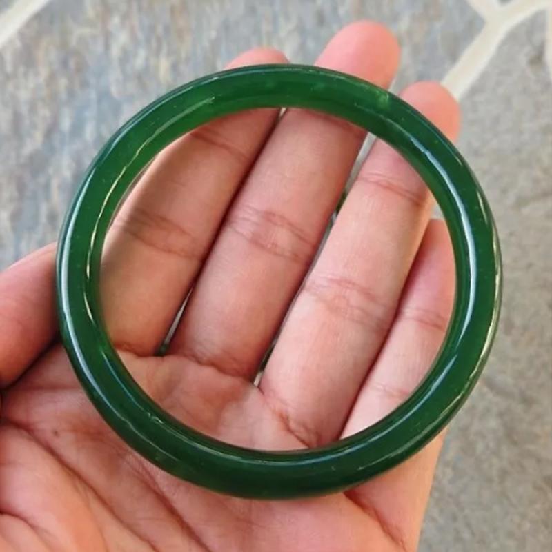Браслет из имитации нефрита, зеленый, женский, винтажный, круглый, женское украшение, подарок 01