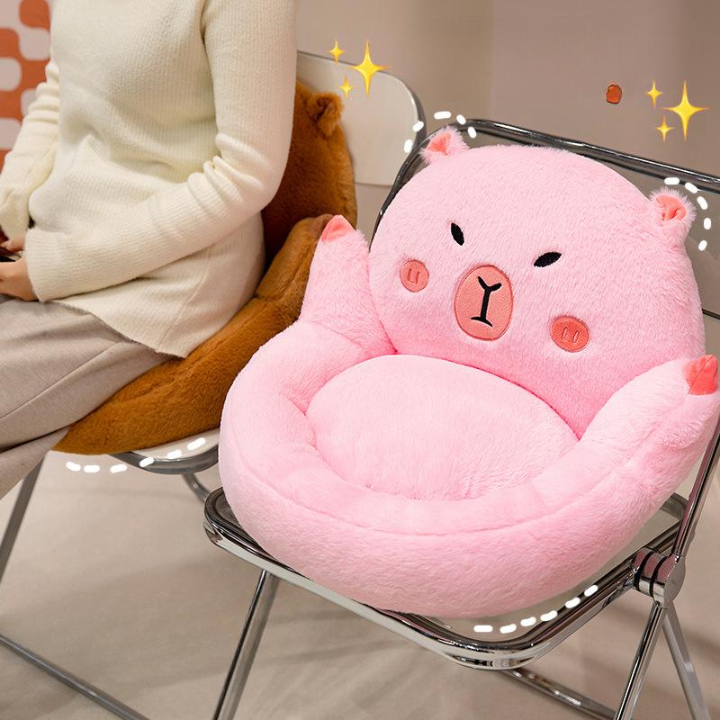 Winter Office Kapibala Waist Protection Chair Backrest Integrated Seat Cushion Capybara Butt Cushion Seat Cushion Seat Cushion