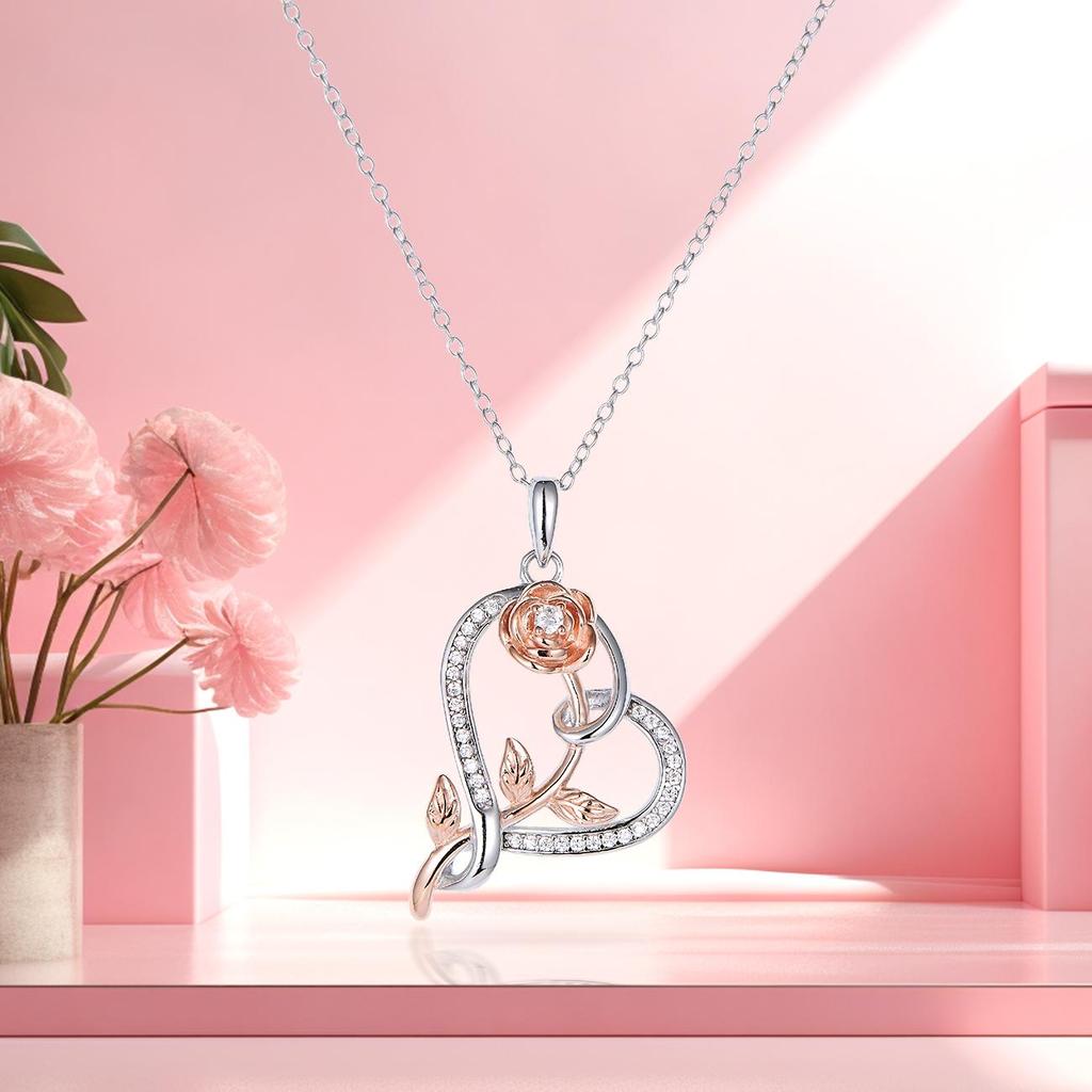 Κολιέ ζιρκονίου εξαιρετικής ποιότητας με χάραξη ανοιχτή καρδιά έκπληξη χριστουγεννιάτικο σετ δώρου καρδιάς φως LED γενέθλια γυναικείο μητρικό