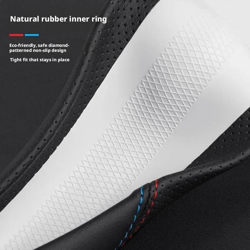 Leather Car Steering Wheel Cover for Citroen C3 C4X C5X C5 Aircross e-Berlingo C4 2024 2025 Auto Interior Accessories