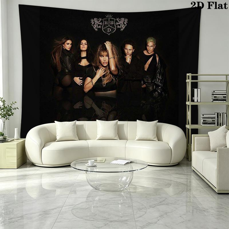 RBD Band Wall Tapestry Aesthetic Wall Hanging Printed Fabric Blanket Decorative Tapestries for Bedroom Living Room Home Decor