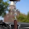 1Pc Cross Pendant with Sparkling Rhinestone Hanging Ornament for Vehicle Interior Decoration Auto Decoration Hanging Automobiles Rear