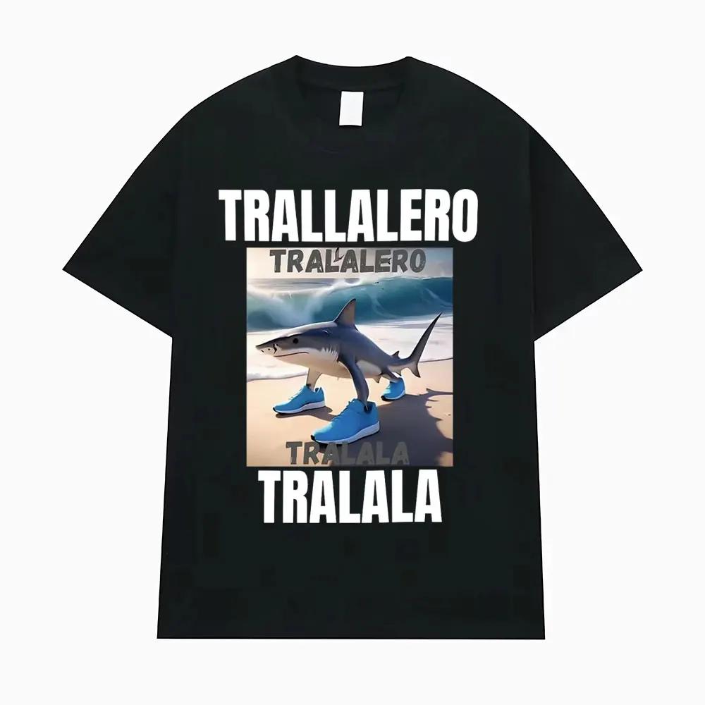 Tralalero Tralala Funny Shark Meme T-shirt Gifts Women's Fashion Gothic Vintage T-shirts WOMEN Casual Humor T Shirt