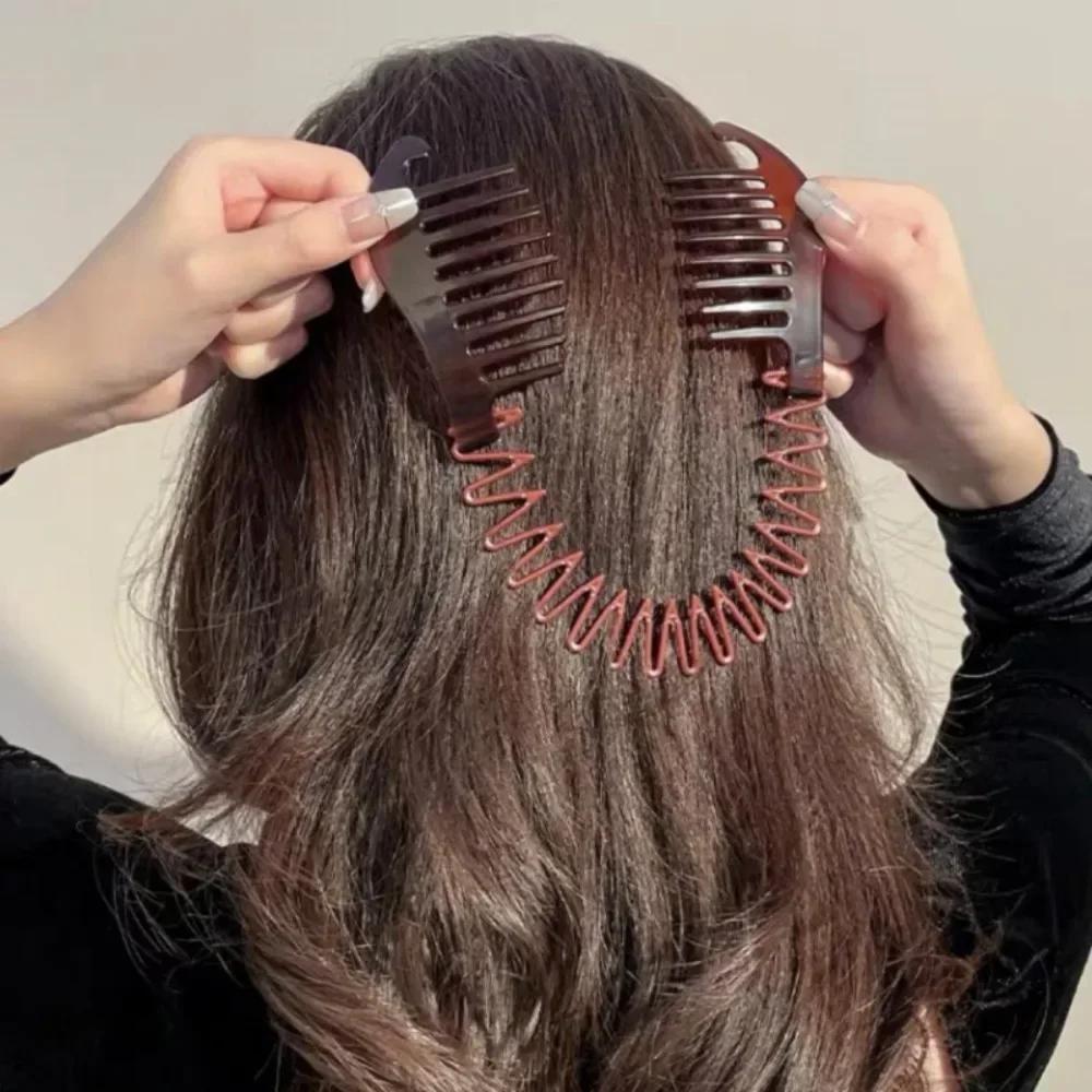 Hair Claw For Women Elastics Comb Banana Barrettes Clip Riser Claw Hair Accessories Fashion Plastic Flexible Styling Tools